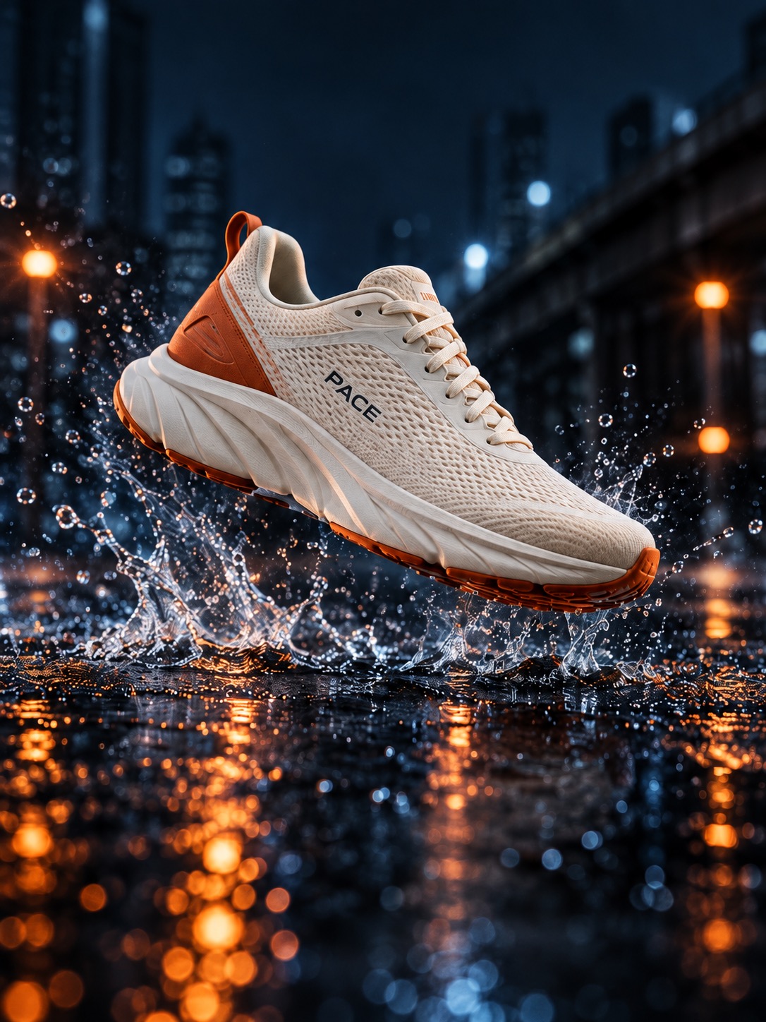 Cinematic running shoe transformation